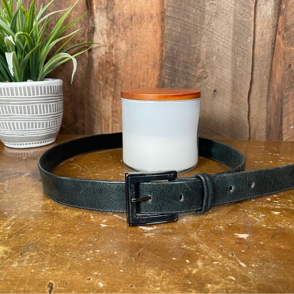 Calvin Klein Dark Grey/Blue Leather belt -Size Medium - Picture 2 of 6